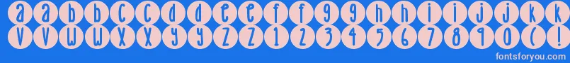 Шрифт DjbLemonHeadDots – розовые шрифты на синем фоне