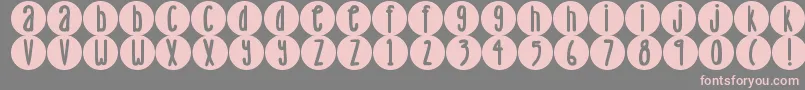 DjbLemonHeadDots-Schriftart – Rosa Schriften auf grauem Hintergrund