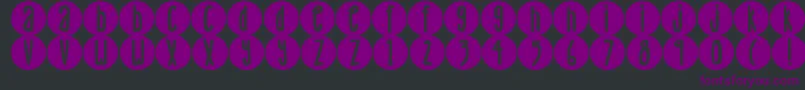 DjbLemonHeadDots-Schriftart – Violette Schriften auf schwarzem Hintergrund
