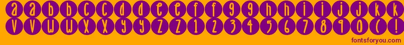Weitere Informationen zur DjbLemonHeadDots-Schriftart DjbLemonHeadDots-Schriftart – Violette Schriften auf orangefarbenem Hintergrund