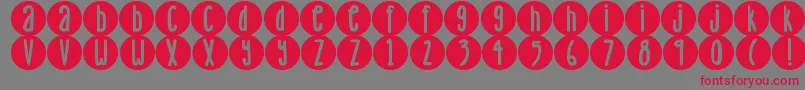 DjbLemonHeadDots Font – Red Fonts on Gray Background