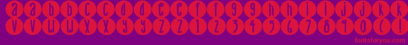 DjbLemonHeadDots Font – Red Fonts on Purple Background