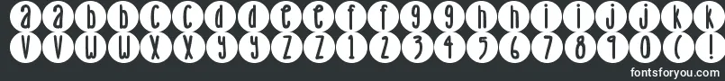 Шрифт DjbLemonHeadDots – белые шрифты на чёрном фоне