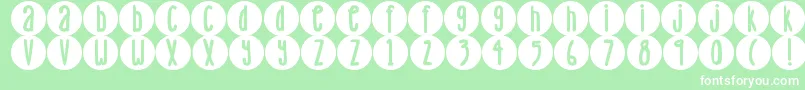 Lisätietoja DjbLemonHeadDots-fontista DjbLemonHeadDots-fontti – valkoiset fontit vihreällä taustalla