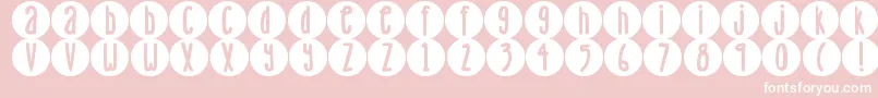 DjbLemonHeadDots Font – White Fonts on Pink Background