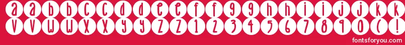 DjbLemonHeadDots Font – White Fonts on Red Background