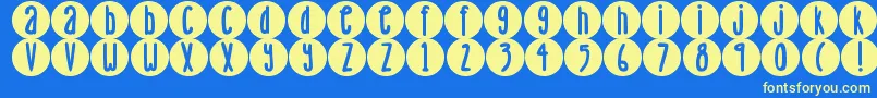 fuente DjbLemonHeadDots – Fuentes Amarillas Sobre Fondo Azul