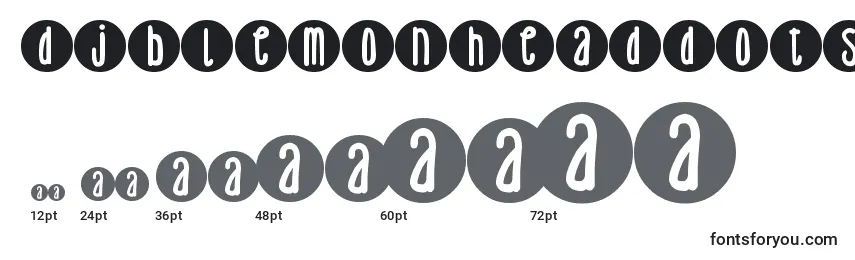 DjbLemonHeadDots Font Sizes