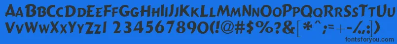 Gizmolightscapsssk Font – Black Fonts on Blue Background