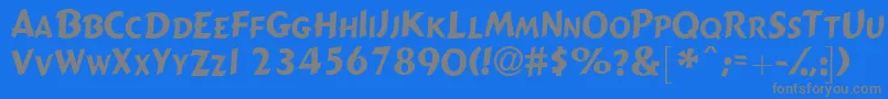Gizmolightscapsssk Font – Gray Fonts on Blue Background