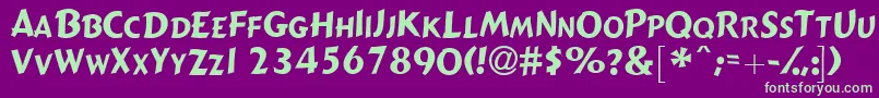 Gizmolightscapsssk Font – Green Fonts on Purple Background