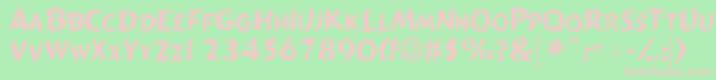 Gizmolightscapsssk Font – Pink Fonts on Green Background