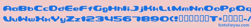 Milky-Schriftart – Blaue Schriften auf rosa Hintergrund