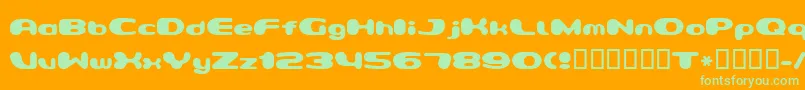 Milky Font – Green Fonts on Orange Background