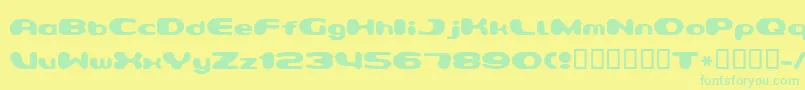 Milky-fontti – vihreät fontit keltaisella taustalla