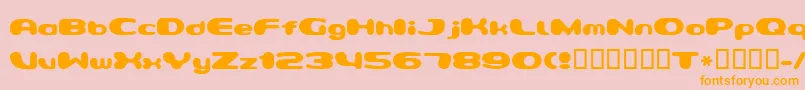 Milky Font – Orange Fonts on Pink Background