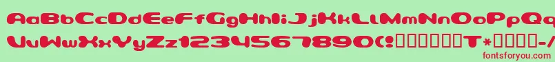 Milky Font – Red Fonts on Green Background