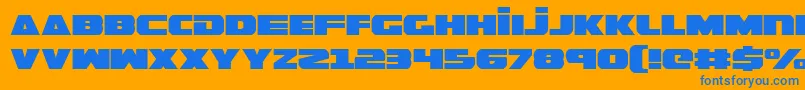 GuardianExpanded-fontti – siniset fontit oranssilla taustalla