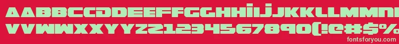 GuardianExpanded Font – Green Fonts on Red Background