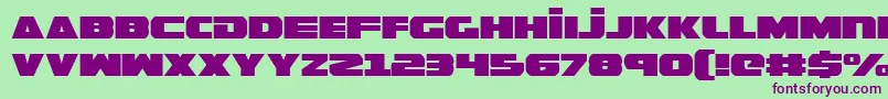 GuardianExpanded Font – Purple Fonts on Green Background