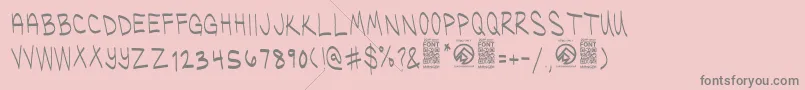 More about UglykidsThin Font UglykidsThin Font – Gray Fonts on Pink Background