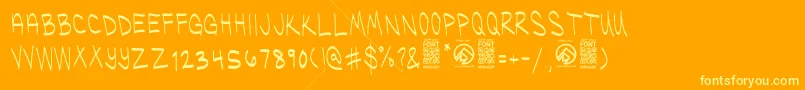 UglykidsThin Font – Yellow Fonts on Orange Background