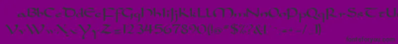 SamovarSsi Font – Black Fonts on Purple Background