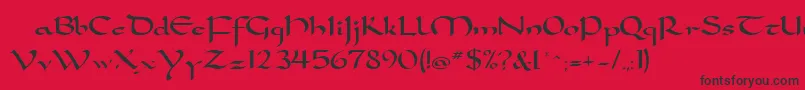 SamovarSsi Font – Black Fonts on Red Background