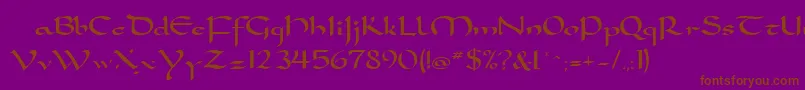 SamovarSsi Font – Brown Fonts on Purple Background