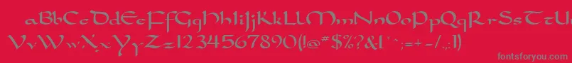 SamovarSsi Font – Gray Fonts on Red Background