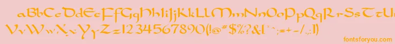 SamovarSsi Font – Orange Fonts on Pink Background