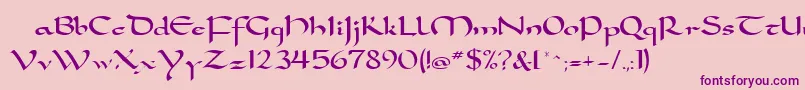 SamovarSsi Font – Purple Fonts on Pink Background