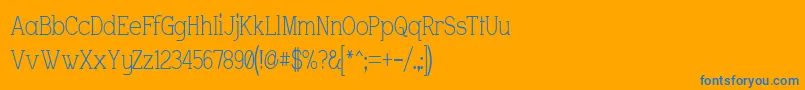 フォントCharnarr – オレンジの背景に青い文字