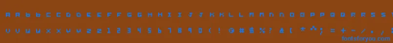 フォントYond – 茶色の背景に青い文字
