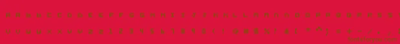 Czcionka Yond – brązowe czcionki na czerwonym tle