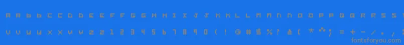 Yond-Schriftart – Graue Schriften auf blauem Hintergrund