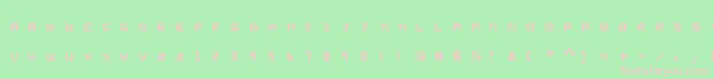 Yond-fontti – vaaleanpunaiset fontit vihreällä taustalla