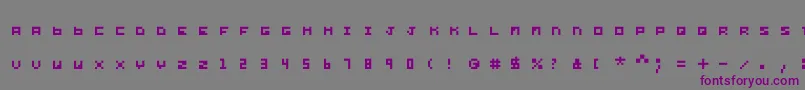 Шрифт Yond – фиолетовые шрифты на сером фоне