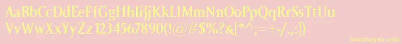 SagaSemibold Font – Yellow Fonts on Pink Background