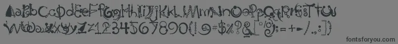 フォントBodyPiercingChains – 黒い文字の灰色の背景