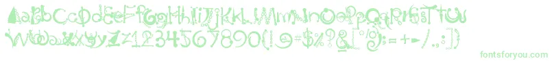 BodyPiercingChains-Schriftart – Grüne Schriften auf weißem Hintergrund