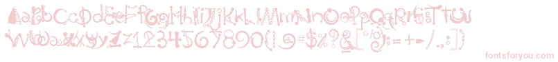 Шрифт BodyPiercingChains – розовые шрифты на белом фоне