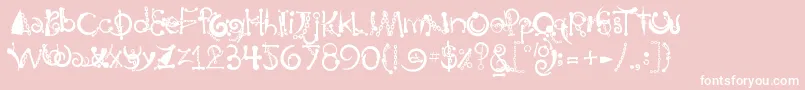 フォントBodyPiercingChains – ピンクの背景に白い文字