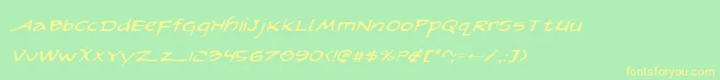 Arilonei Font – Yellow Fonts on Green Background