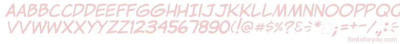 ClemItalic Font – Pink Fonts on White Background