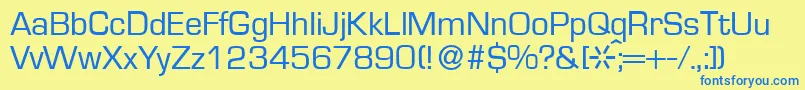 EurasiaRegular Font – Blue Fonts on Yellow Background