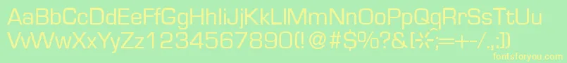 EurasiaRegular Font – Yellow Fonts on Green Background
