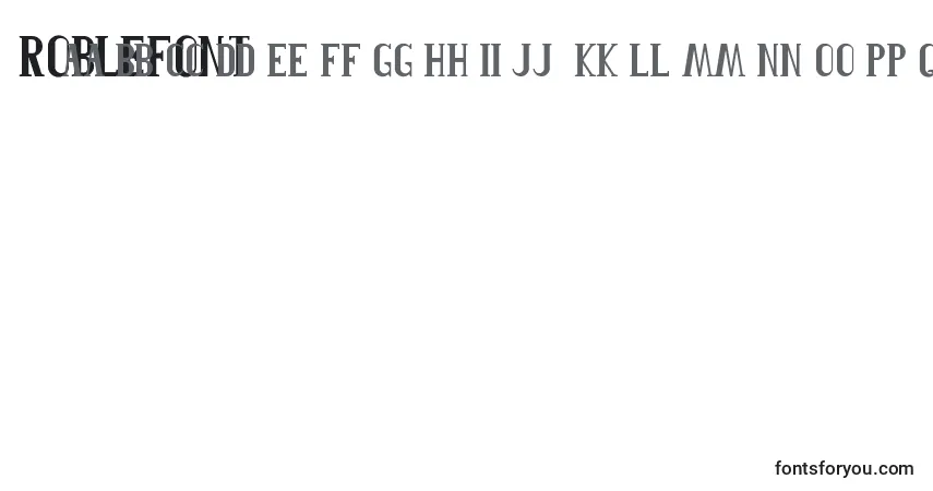 Czcionka Roblefont – alfabet, cyfry, specjalne znaki