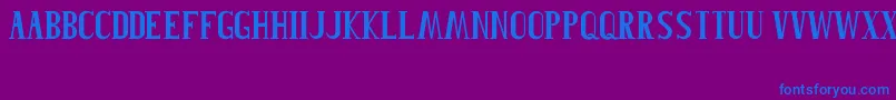 Roblefont Font – Blue Fonts on Purple Background