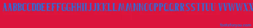 フォントRoblefont – 赤い背景に青い文字